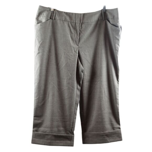 Worthington Women's Brown Pants Modern Fit Sits Below The Waist Size 20W 026 - Picture 1 of 4